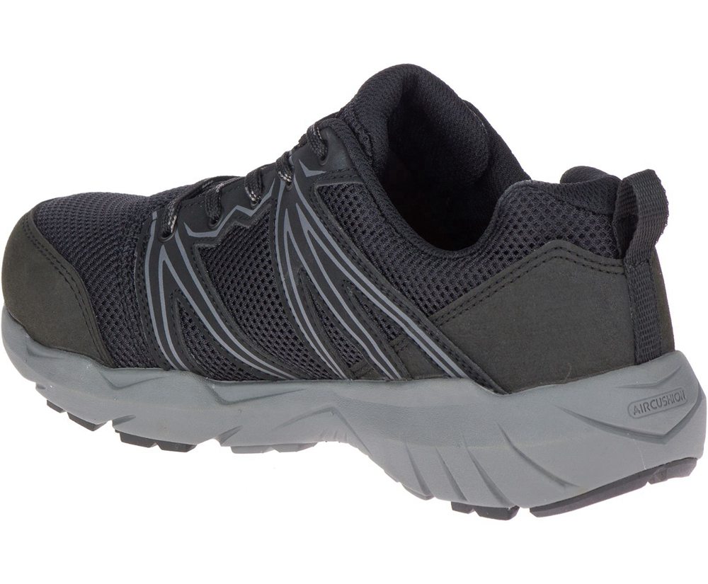 Merrell Hiking Shoes Black - Fullbench Superlite Alloy Toe Work - Womens 41WKJNIUL